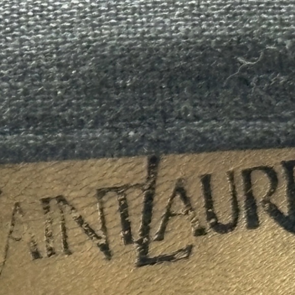 Vintage YSL Yves Saint Laurent Lucite Heel Linen Shoes 7M - Picture 13 of 16